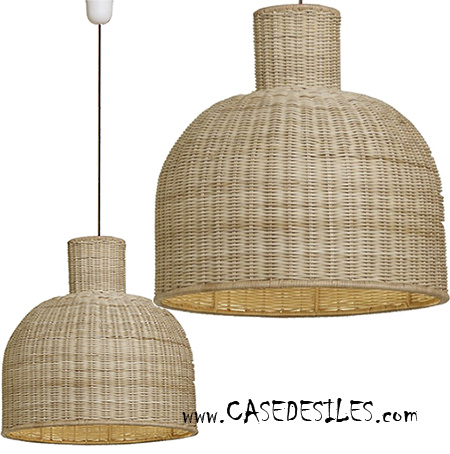 Suspension de lampe en paille artisanale pour une décoration naturelle –  Suspension Naturelle