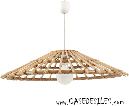 Suspension de lampe en paille artisanale pour une décoration naturelle –  Suspension Naturelle