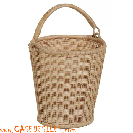 Panier rotin naturel forme seau à anse CDIB14N Pas Cher Panier rotin naturel forme seau à anse CDIB14N Pas Cher