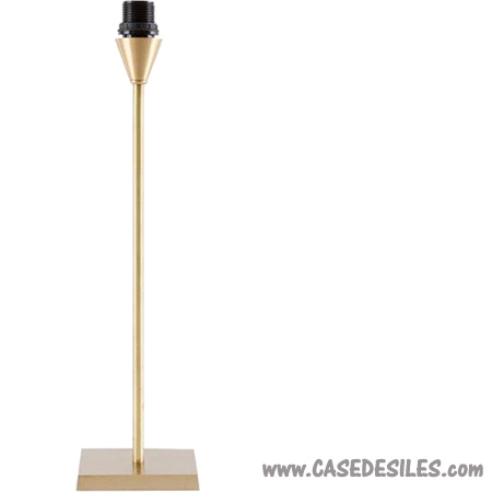 Pied de lampe à poser en inox couleur or hauteur 35 à 52cm