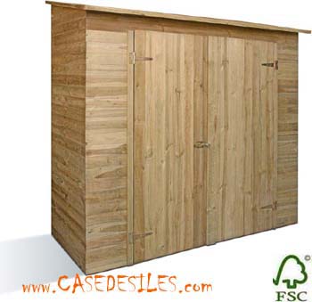 Abri bûches fermé en bois 0100072 en promotion