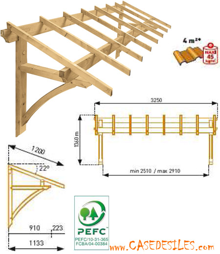 Auvent en bois