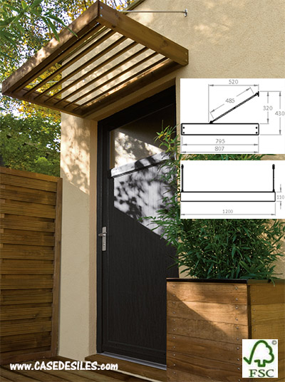 Auvent en Bois pour porte et fenêtre