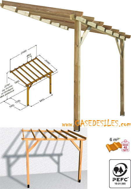 Abri de terrasse bois