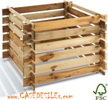 Bac à compost en bois 800L 0100089