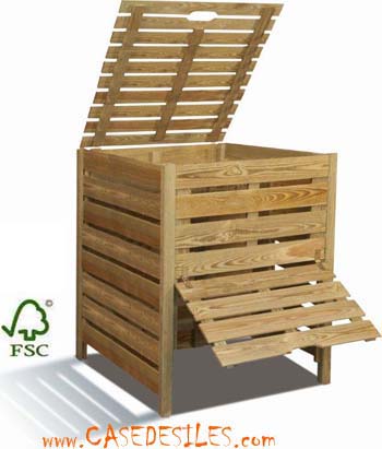 Bac à compost en bois 800L 0100089