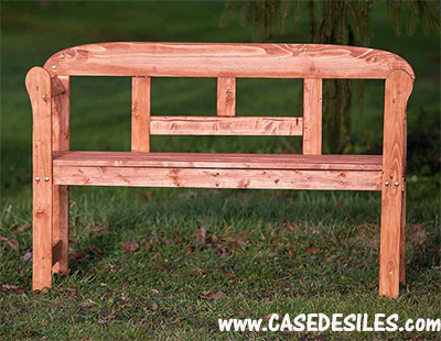 Banc de jardin en bois et métal