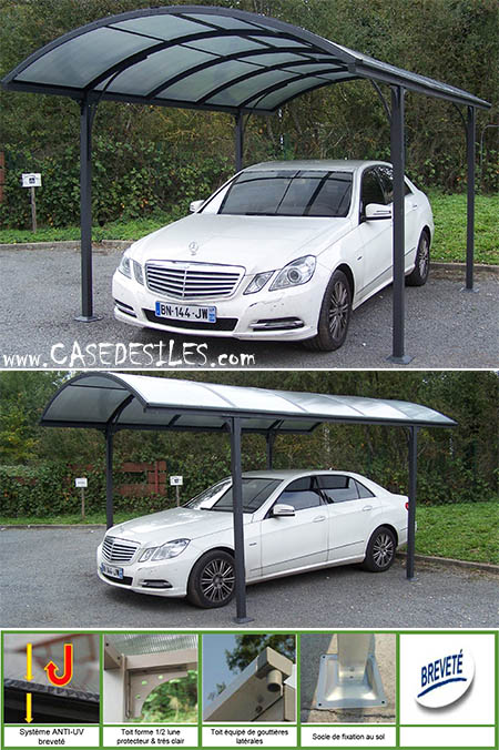 Auvent carport aluminium