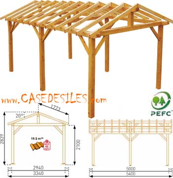 Carport en bois