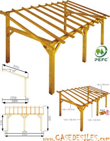 Carport en bois