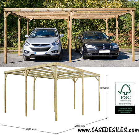 Carport en bois