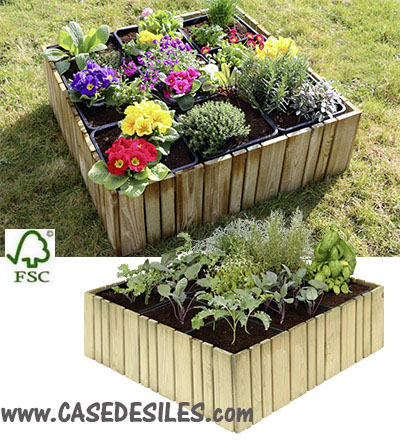 Carré de potager en bois