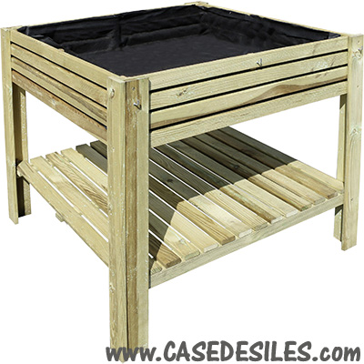 Carré potager bois surélevé 80x80x80cm 110L KUB80  en promotion