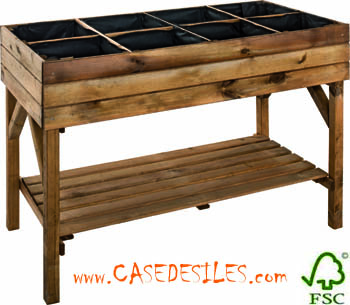 Carré potager surélevé bois 135L