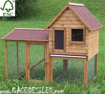 Clapier en bois duplex à 2 niveaux 0600176