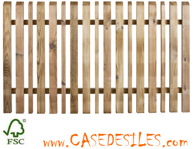 Barrière et Clôture Bois avec Portillons