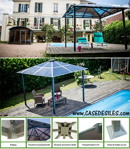 Auvent carport aluminium