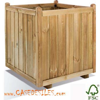 Jardiniere bois carrée 70x70x75cm 234L