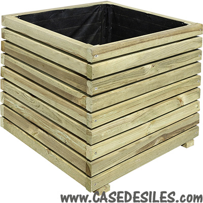 Jardinière bois carrée 50x50x50cm 57L KUB50 Jardinière bois carrée 50x50x50cm 57L KUB50