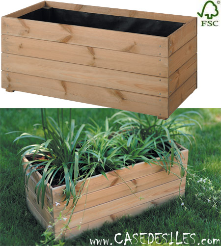 Jardinière bois modulable rect 80x40x39.5cm 44L