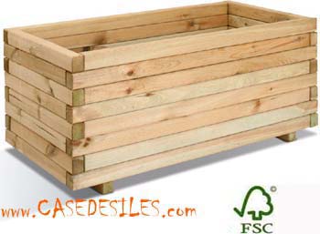 Jardiniere bois rectangulaire 100x50x43 143L Jardiniere bois rectangulaire 100x50x43 143L