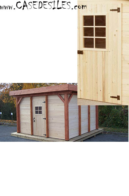 Kit porte bois pour avent tonnelle carport P35