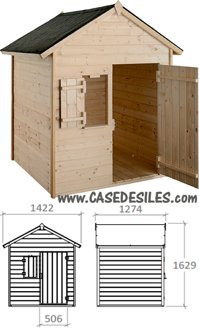 Maisonnette bois cabane pour enfant peinte MA1313