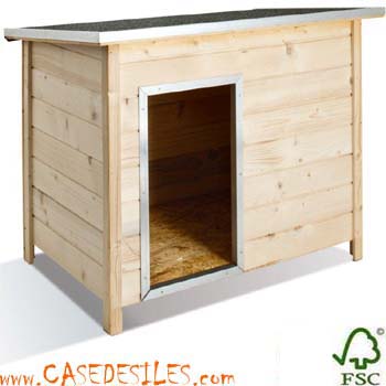 Niche de chien en bois