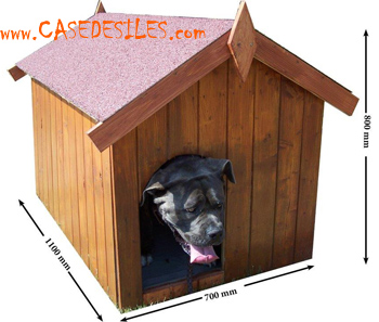 Niche de chien en bois