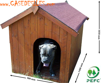 Niche de chien en bois