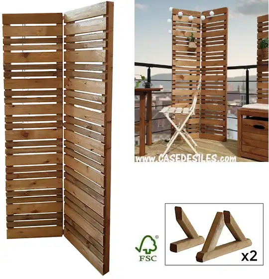 Conception d'une terrasse en bois: Brise vue en bois pour balcon ou  terrasse