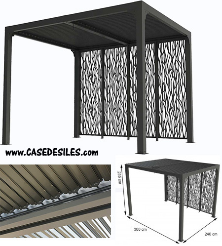 Auvent carport aluminium