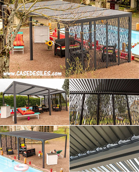 Auvent carport aluminium