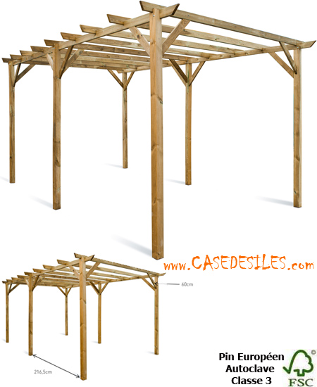 Pergola Jardin bois et Tonnelle Jardin Bois