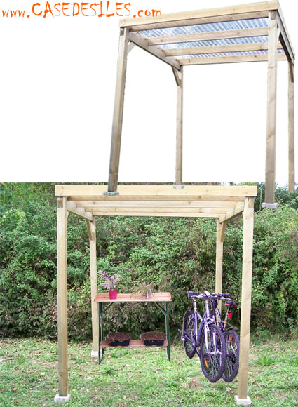 Pergola bois avec toiture PVC CAR2020TA