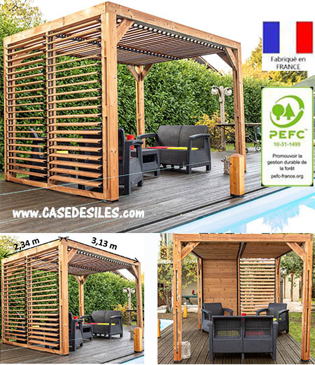 Pergola Jardin bois et Tonnelle Jardin Bois