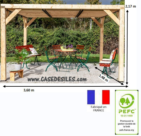 Pergola Jardin bois et Tonnelle Jardin Bois