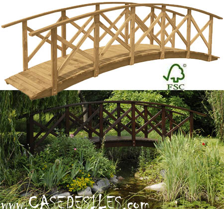 Pont de jardin en bois