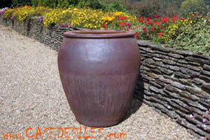 Poterie terre cuite fonce : Poterie terre cuite foncée de jardin D76x85 Poterie terre cuite fonce : Poterie terre cuite foncée de jardin D76x85