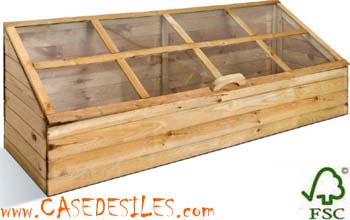 Serre de jardin bois quadruple 0100119