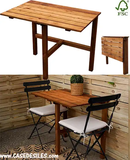 Table de jardin bois métal