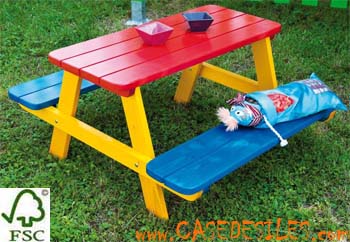 Table pique nique bois enfant