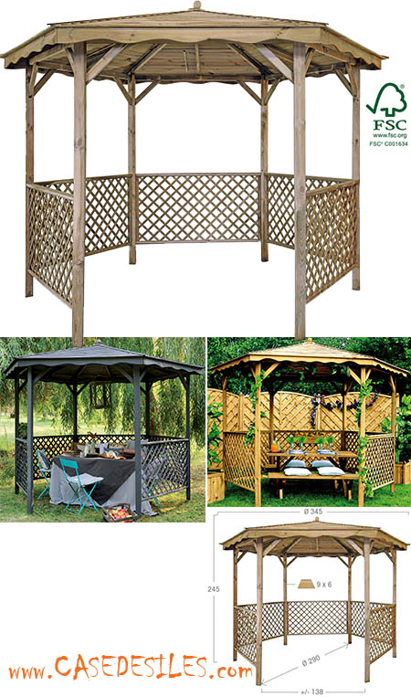 Pergola Jardin bois et Tonnelle Jardin Bois