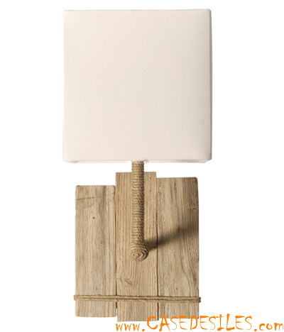 Luminaire Applique Galet Bois Flotté