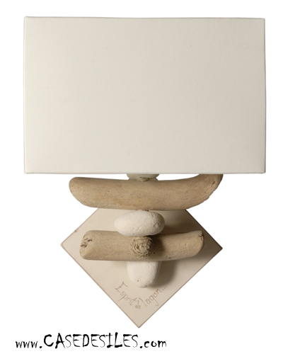 Luminaire Applique Galet Bois Flotté