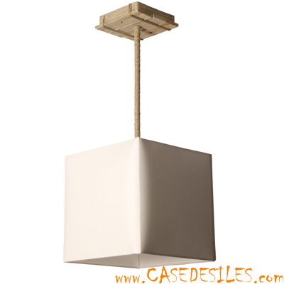 Lampe suspendue en bois flotté - Cbc-Meubles