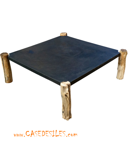 Table basse bois flotte