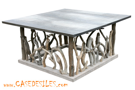 Table basse en bois flotté