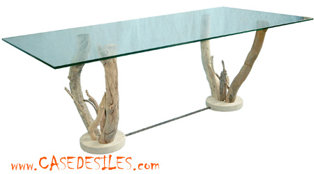 Table basse bois flotte