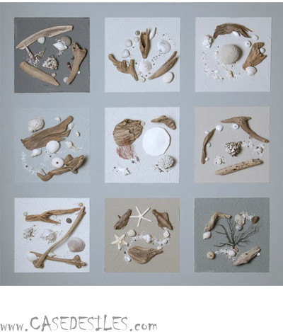 Tableau relief galet bois flotté 100cm Cendre2 Pas Cher Tableau relief galet bois flotté 100cm Cendre2 Pas Cher